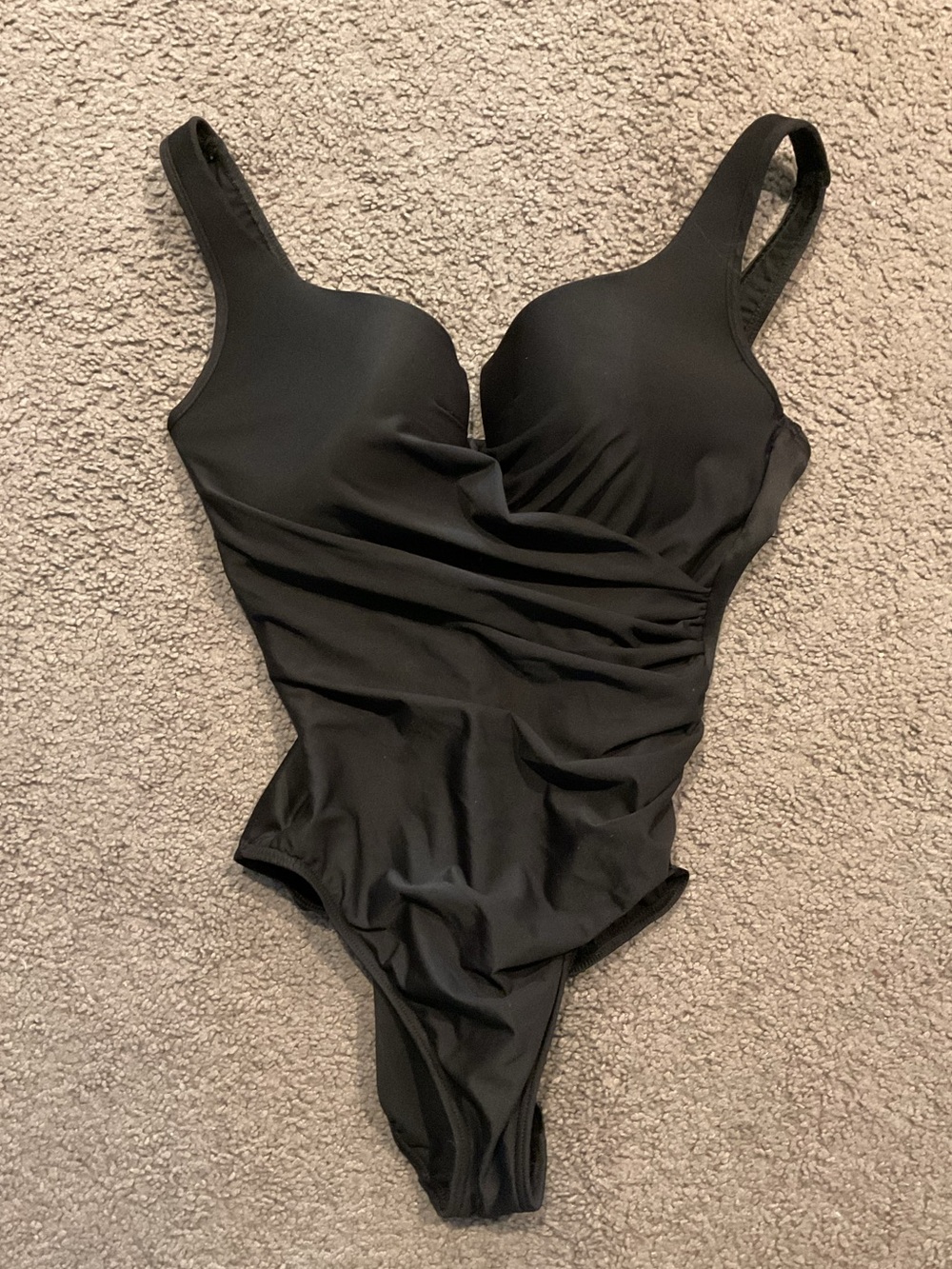Miraclesuit Vintage Black Wrap Swimsuit Bathing Suit Summer Beach Y2K sz 16